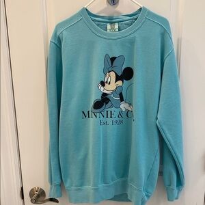 Tiffany Blue Minnie Mouse Graphic Sweatshirt